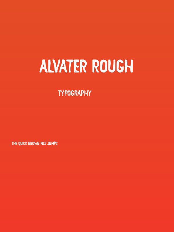 ALVATER Rough Poster