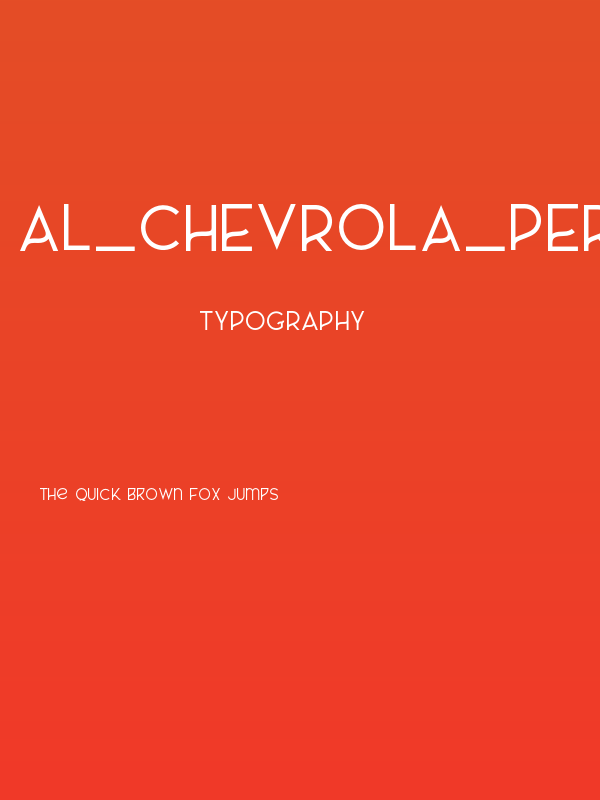AL_CHEVROLA_PersonalUseOnly Poster