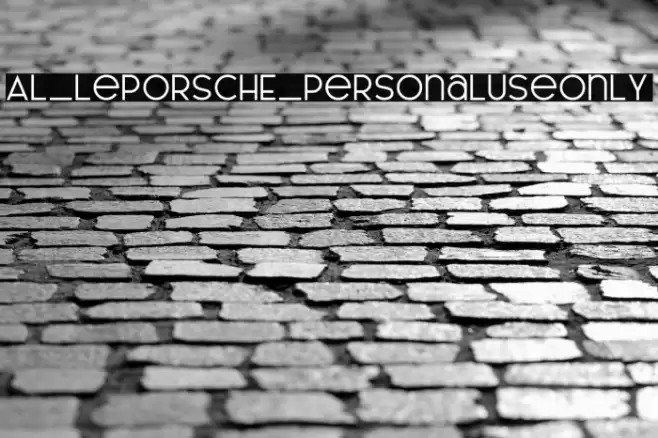 AL_LePORSCHE_PersonalUseOnly Font examples