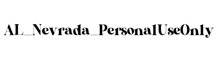 AL_Nevrada_PersonalUseOnly  Frei Schriftart Herunterladen