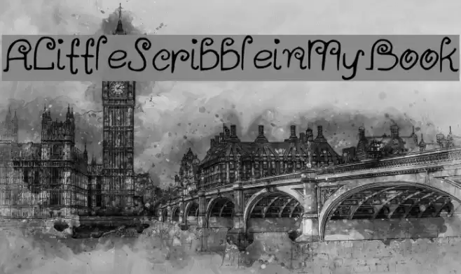 ALittleScribbleinMyBook Fonte examples