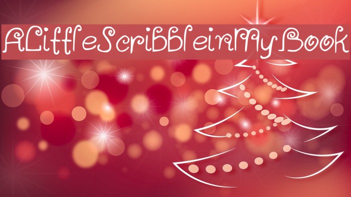 ALittleScribbleinMyBook Fonte examples