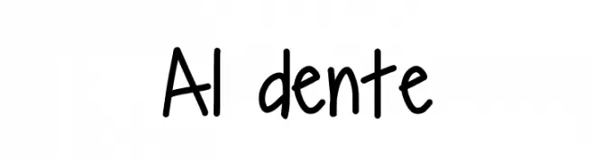 Al dente  Frei Schriftart Herunterladen