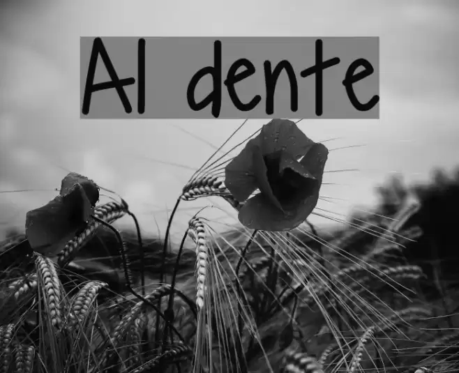 Al dente Font examples
