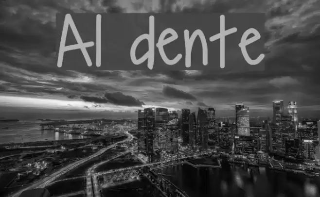 Al dente Font examples