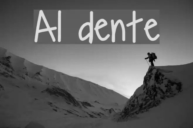 Al dente Font examples