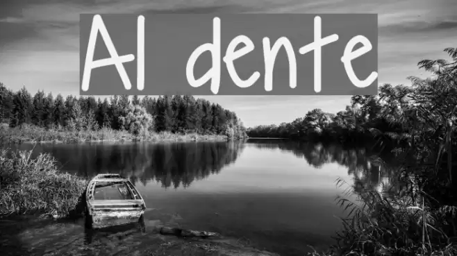 Al dente Font examples