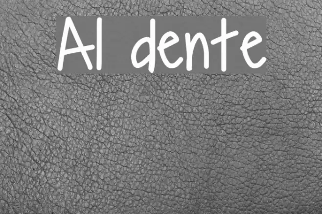 Al dente Font examples