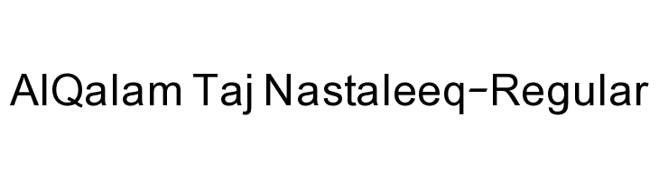 AlQalam Taj Nastaleeq-Regular  Free Fonts Download