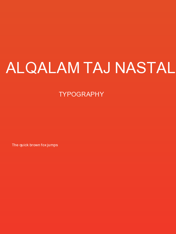 AlQalam Taj Nastaleeq-Regular Poster