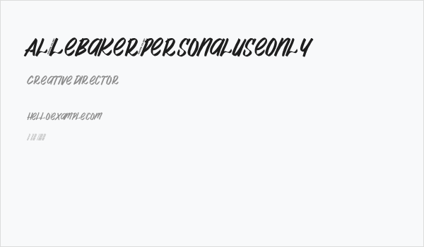 Al_LeBaker_PersonalUseOnly Business Card