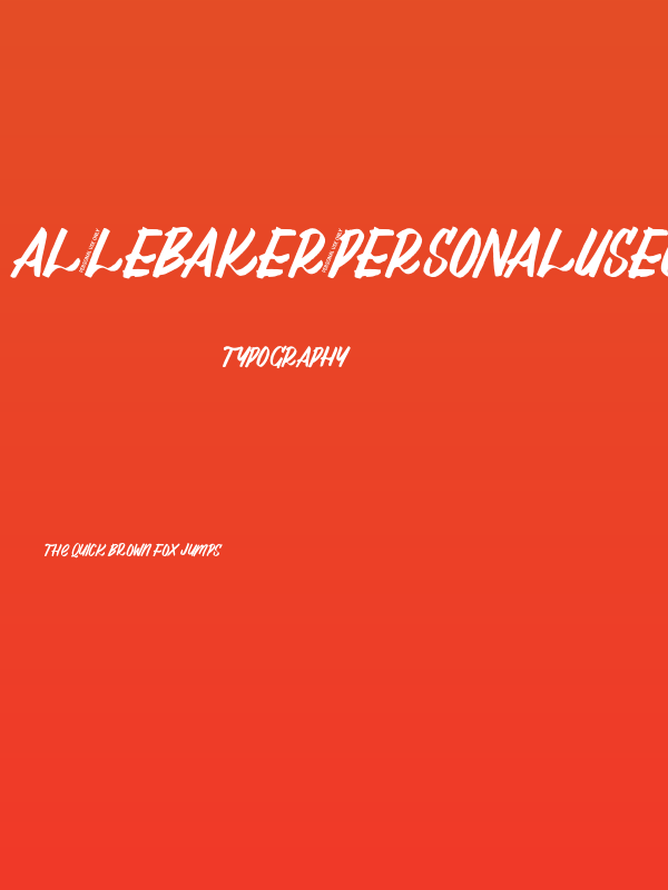 Al_LeBaker_PersonalUseOnly Poster