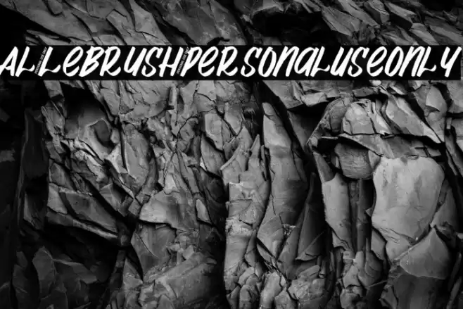Al_Lebrush_PersonalUseOnly Font examples