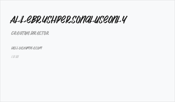 Al_Lebrush_PersonalUseOnly Business Card