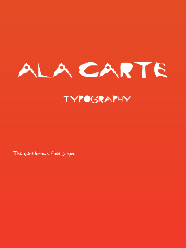 Ala Carte Poster