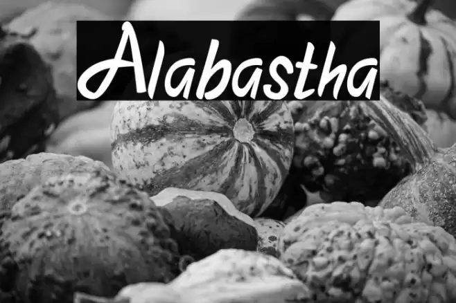Alabastha Font examples