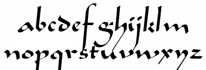 Aladdin Regular Font LOWERCASE