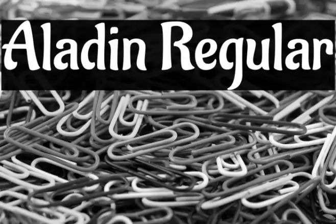 Aladin Regular Font examples