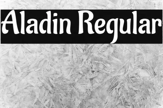 Aladin Regular Font examples