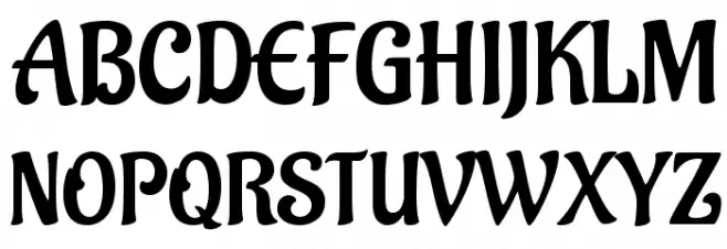 Aladin Regular Schriftart Groß