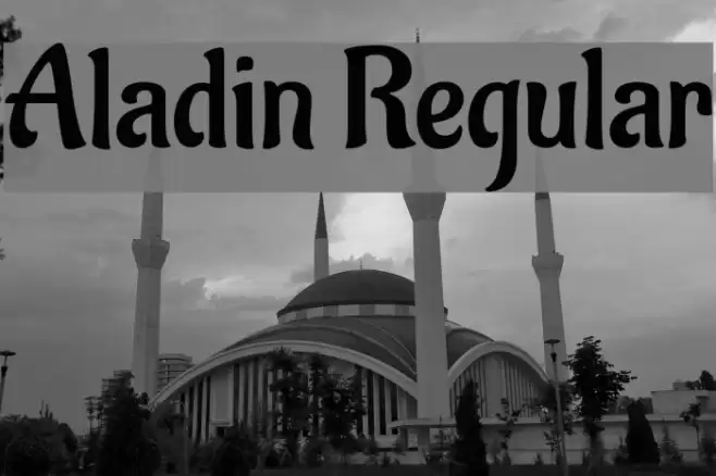 Aladin Regular Font examples