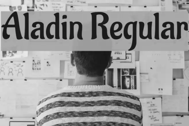 Aladin Regular Font examples