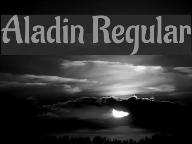 Aladin Regular Font examples