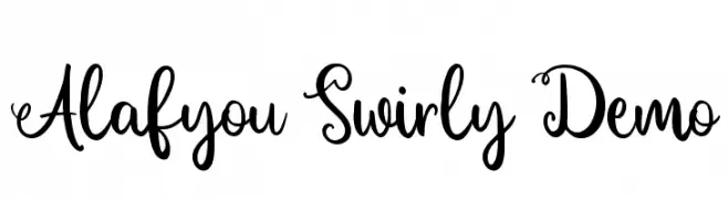 Alafyou Swirly Demo  नि: शुल्क फ़ॉन्ट्स डाउनलोड