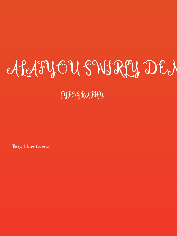 Alafyou Swirly Demo Poster