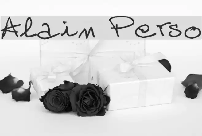 Alain Perso Fonte examples