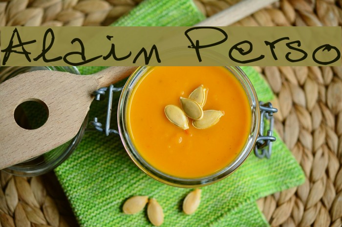 Alain Perso Font examples
