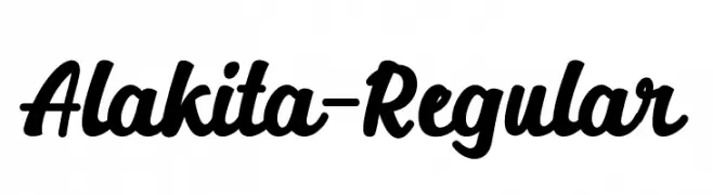 Alakita-Regular  Free Fonts Download