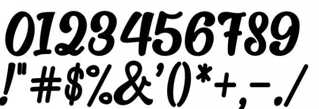 Alakita-Regular Font OTHER CHARS