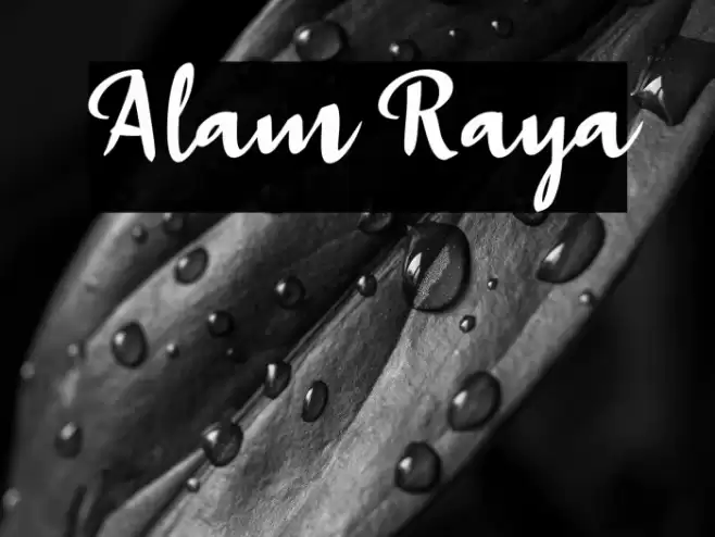 Alam Raya Font examples