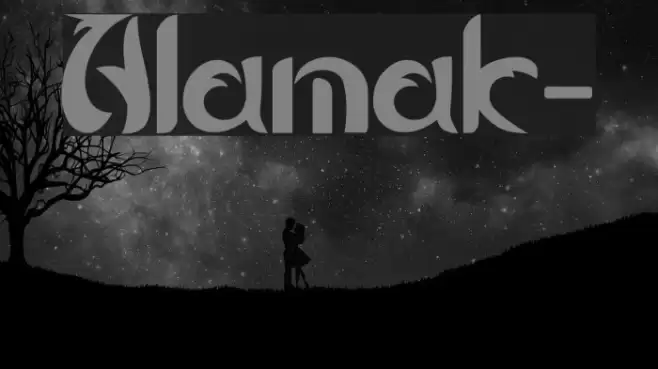 Alamak- Font examples