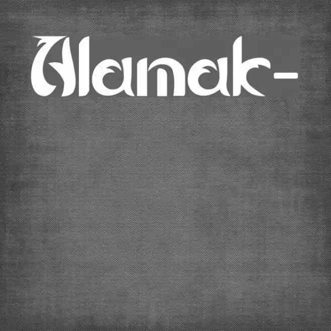 Alamak- Font examples