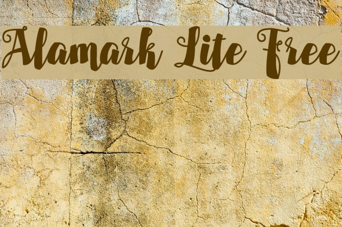 Alamark Lite Free Font examples