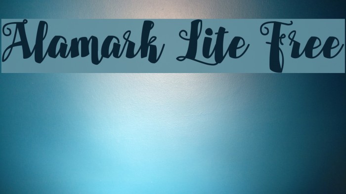 Alamark Lite Free Font examples