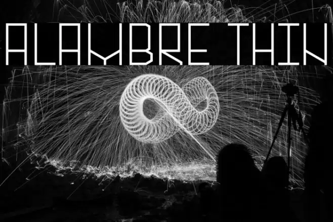 Alambre Thin Font examples