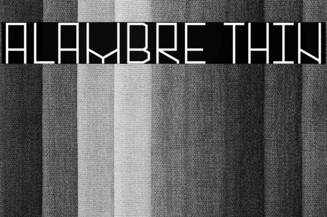 Alambre Thin Font examples
