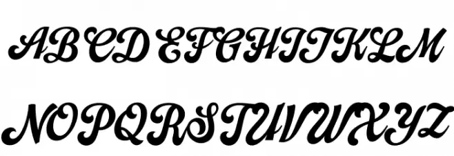 Alameda Script PERSONAL USE Regular 字体 大写