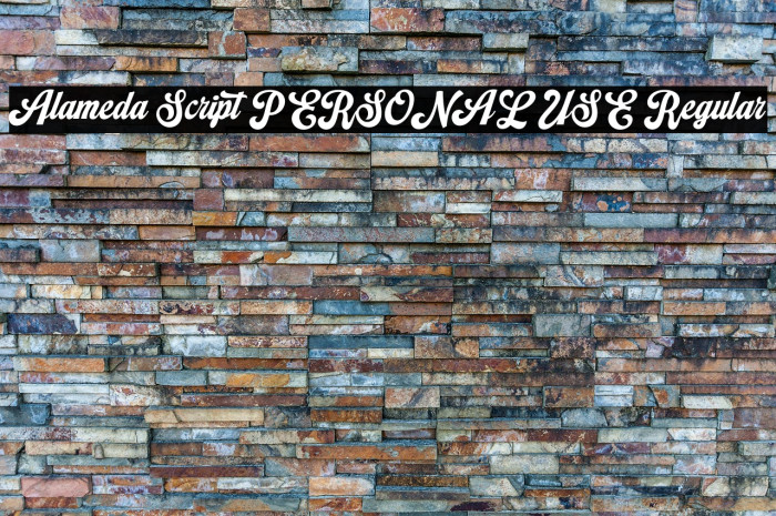 Alameda Script PERSONAL USE Regular Example 2