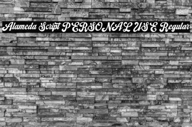 Alameda Script PERSONAL USE Regular Font examples
