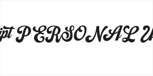 Alameda Script PERSONAL USE Regular Logo