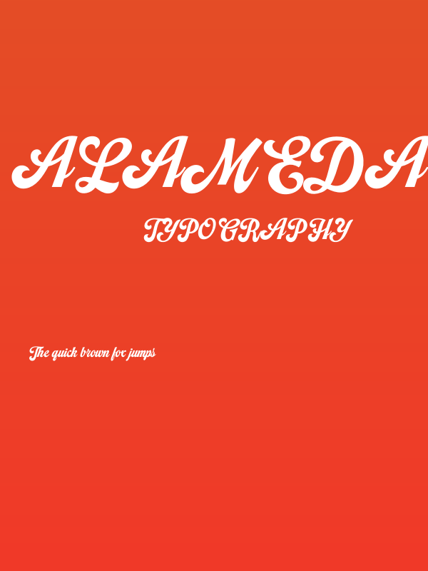 Alameda Script PERSONAL USE Regular Poster