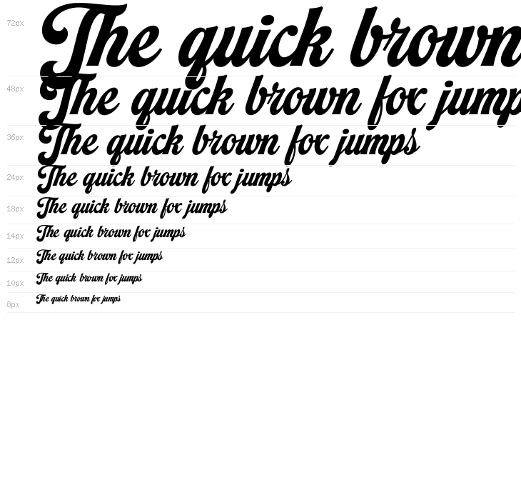 Alameda Script PERSONAL USE Regular Waterfall