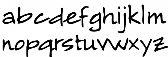 Alamendro FG Schriftart Kleinbuchstaben
