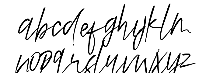 Alamode Font LOWERCASE