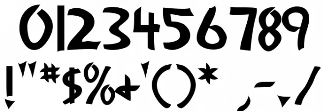 Alan Den Font Alte caractere