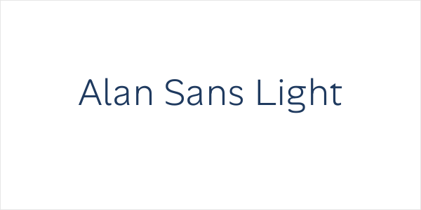 Alan Sans Light Logo